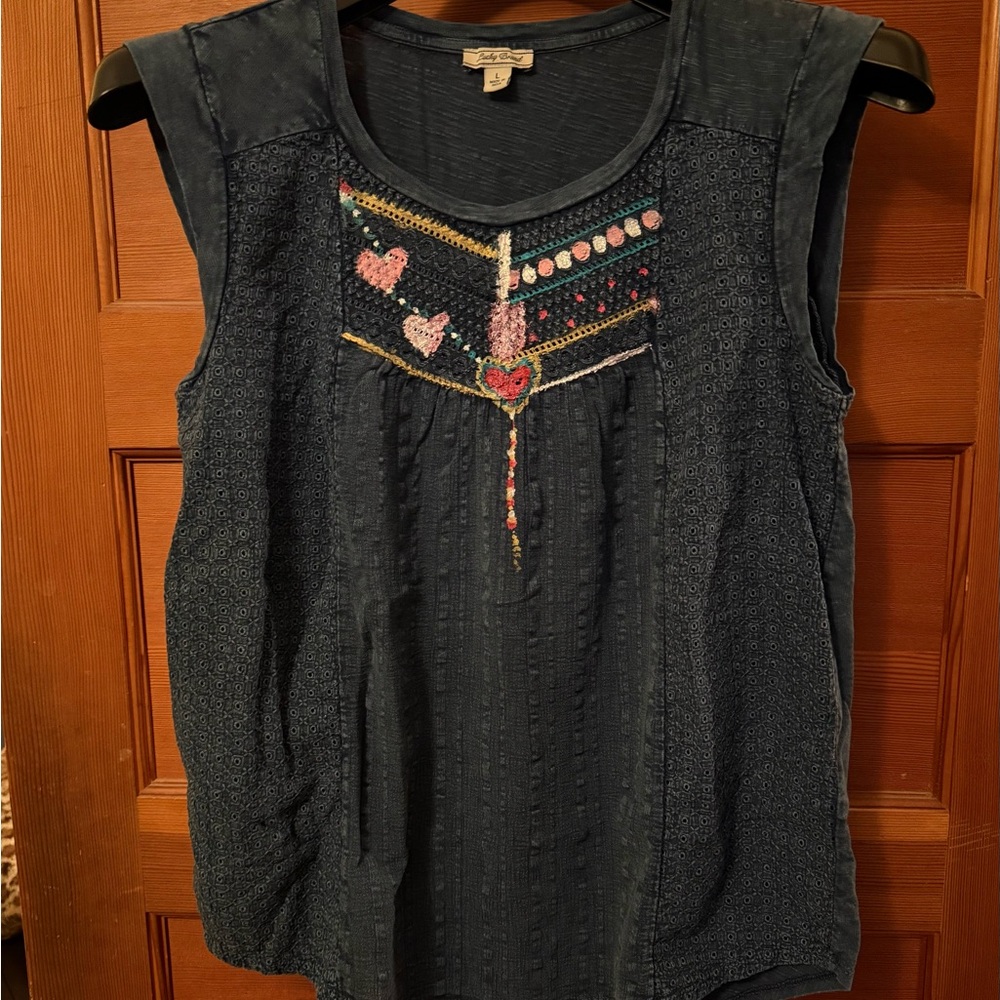 Cotton tank hand crafted / painted